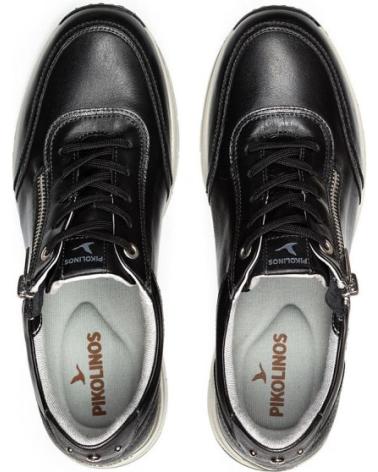 PIKOLINOS ZAPATO DEPORTIVO DE PIEL PARA MUJER W2C-6602C1 COLOR NEGRO