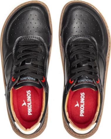 PIKOLINOS ARANJUEZ U9F BLACK - LEATHER BAREFOOT LACE-UP SHOES NEGRO