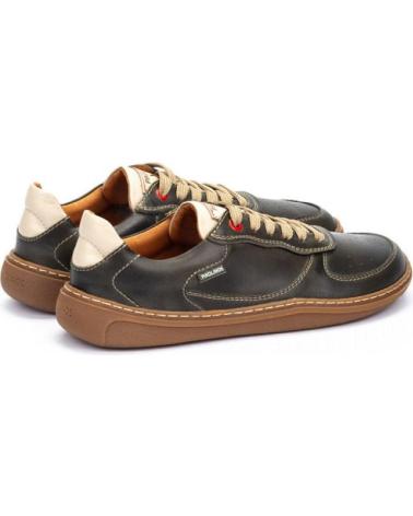 PIKOLINOS ARANJUEZ U9F BAREFOOT - LEDER-SNEAKER IN KIEFERNGRÜN VERDE