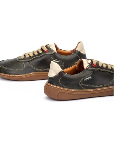 PIKOLINOS ARANJUEZ U9F BAREFOOT - LEDER-SNEAKER IN KIEFERNGRÜN VERDE