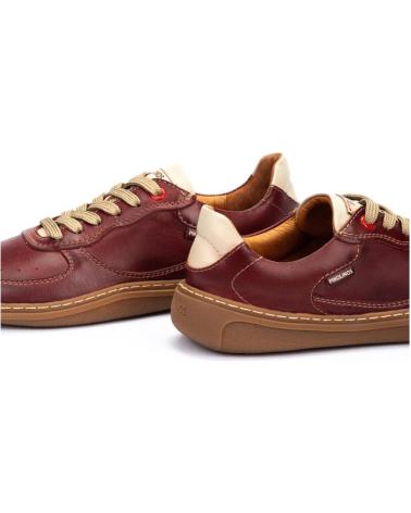 PIKOLINOS ARANJUEZ U9F-3636C2 BARFUSS-SNEAKER AUS LEDER MIT SCHNÜRSENKELN ROT OCKER VARIOS COLORES