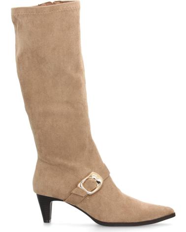 BOTA DE TACÓN SPORT3PUNTO0 6387 COLOR CAQUI CON HEBILLA VARIOS COLORES