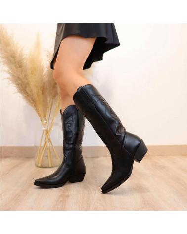 BUBBLE BOBBLE DH2265 BLACK COWBOY BOOTS NEGRO