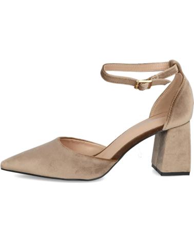 ZAPATO DE TERCIOPELO TAUPE CON TACÓN BUBBLE BOBBLE M785 TAUPE