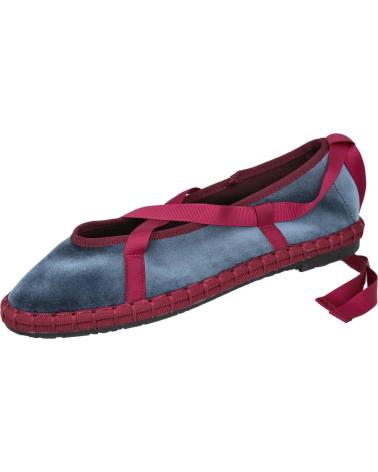 BUBBLE BOBBLE CD-5 BAILARINAS TERCIPELO CINTAS MUJER AZUL GRIS