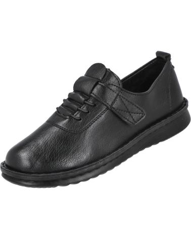 BUBBLE BOBBLE Y37-1 ZAPATOS PLANOS DE MUJER CON CIERRE ADHERENTE NEGRO