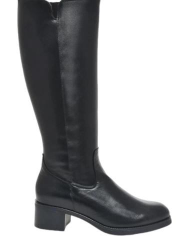 DESIREÉ BOTA ALTA PIEL MUJER DESIREE KRIM2 NEGRO