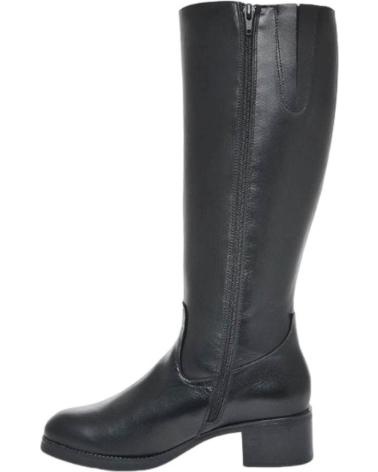 DESIREÉ BOTA ALTA PIEL MUJER DESIREE KRIM2 NEGRO