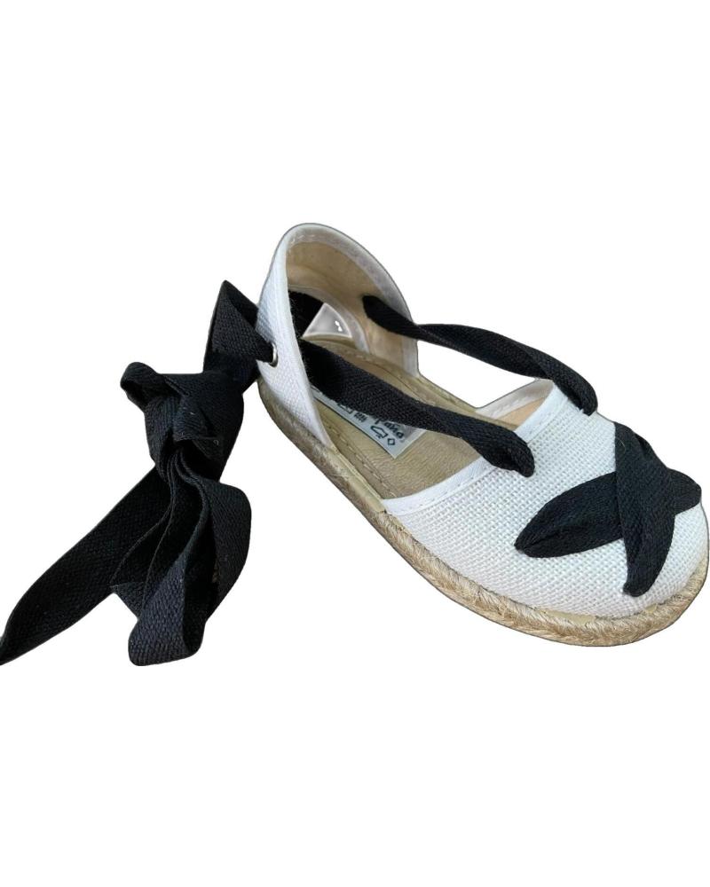 ALPARGATA ANDREA RUIZ 264-10 BRANCA COM LAÇOS PRETOS BLANCO