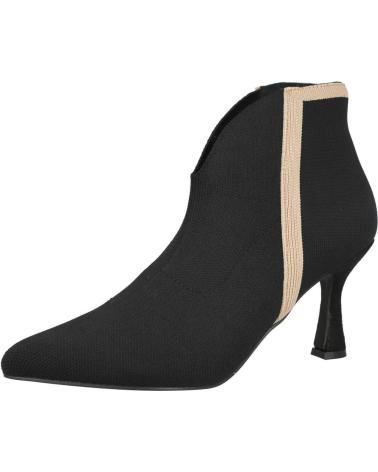 BOTINES BUBBLE BOBBLE A-5434 BICOLOR CON TACÓN NEGROS NEGRO