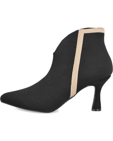 BOTINES BUBBLE BOBBLE A-5434 BICOLOR CON TACÓN NEGROS NEGRO