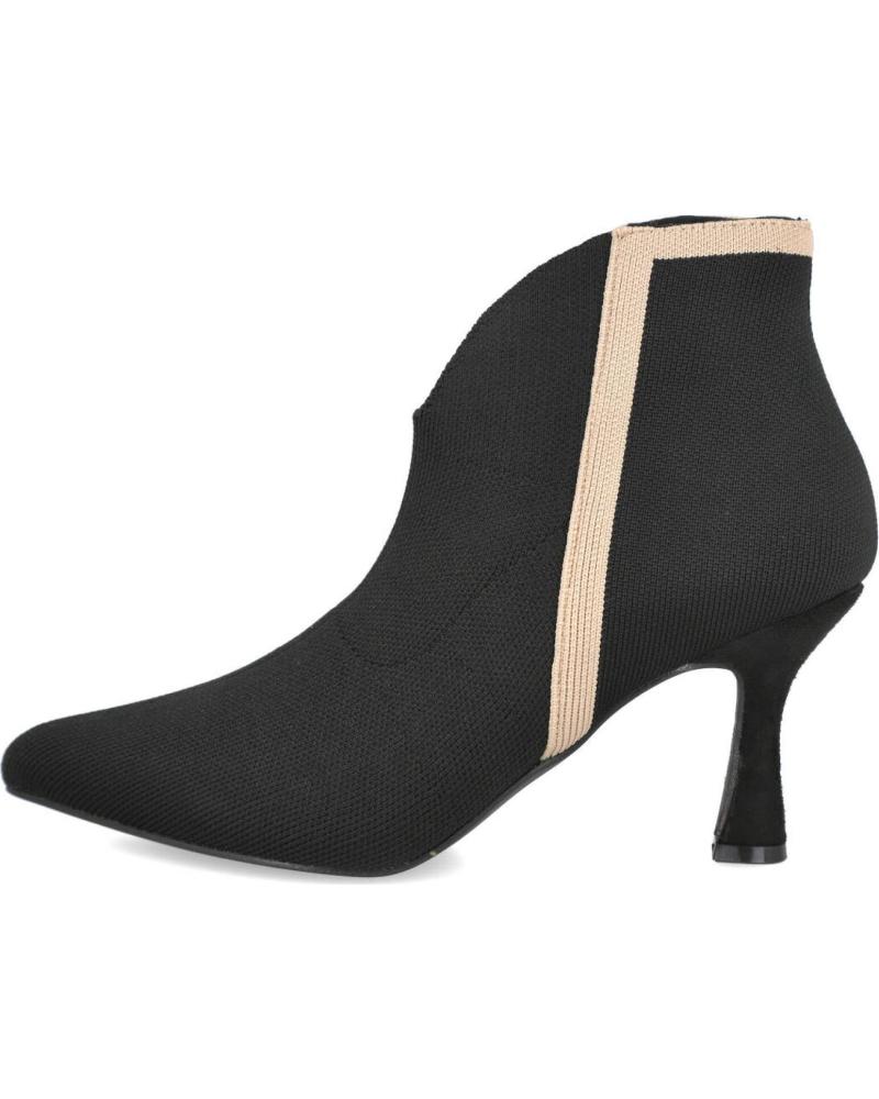 BOTINES BUBBLE BOBBLE A-5434 BICOLOR CON TACÓN NEGROS NEGRO