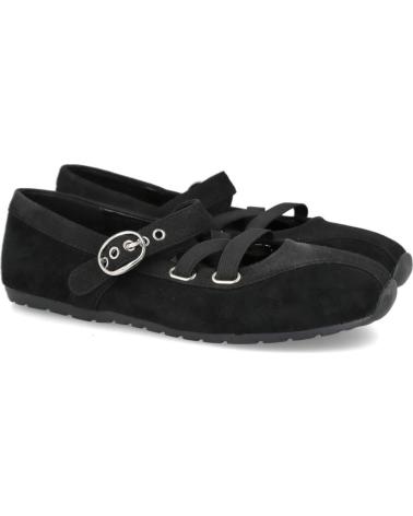 BALLERINES PLATES IMPRIMÉ ANIMAL NOIR BUBBLE BOBBLE RY79 NEGRO