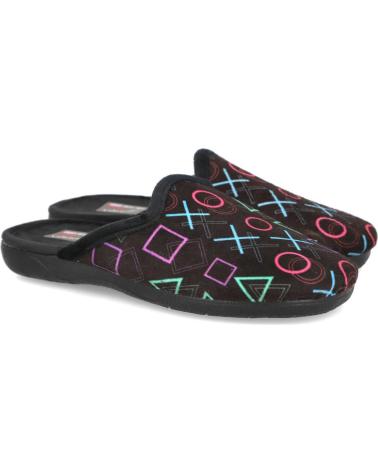 BUBBLE BOBBLE PLAYSTATION SYMBOLS SLIPPERS BLACK 60-36 NEGRO