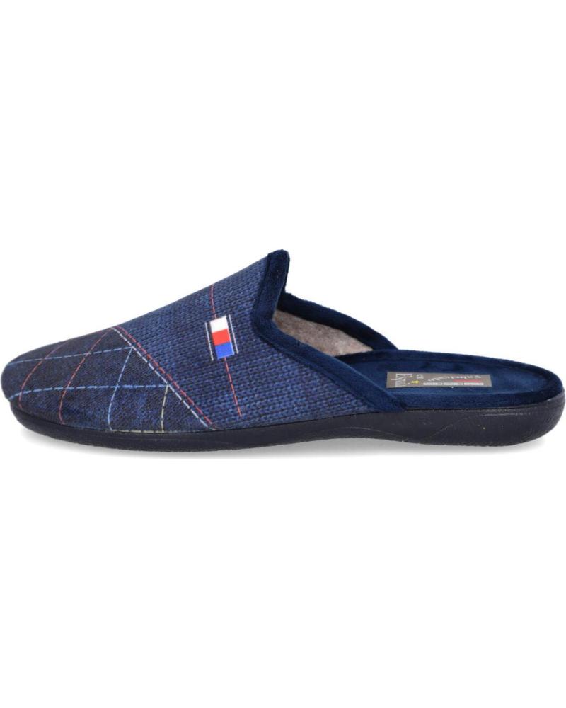 BUBBLE BOBBLE 60-C50 MEN'S HOUSE SLIPPERS NAVY MARINO