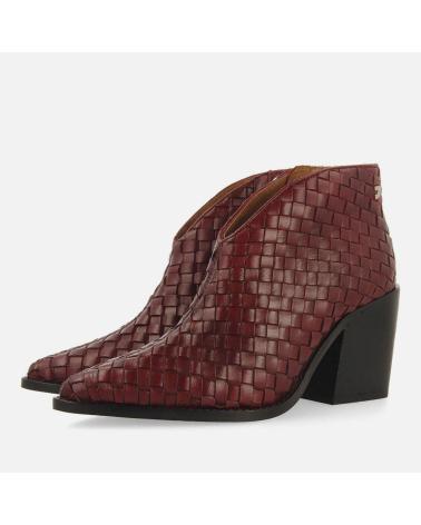 GIOSEPPO BOTINES TRENZADO TACON PIEL TAMASI 73572 GRANATE