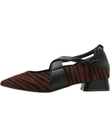 AZAREY ZAPATO MERCEDES ESTAMPADO CEBRA MARRÓN REFERENCIA 40459K123