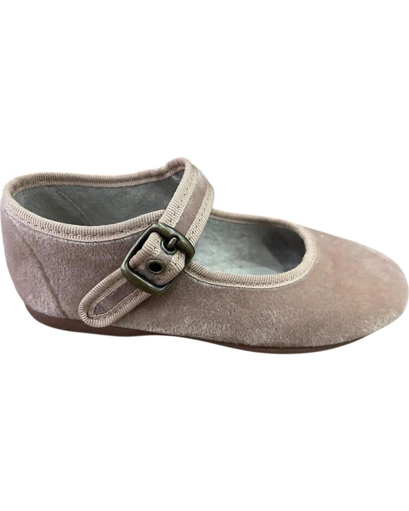 ANDREA RUIZ 800 VELVET MARY JANE IN CAMEL WITH BUCKLE NARANJA