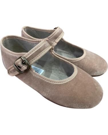 ANDREA RUIZ 800 VELVET MARY JANE IN CAMEL WITH BUCKLE NARANJA