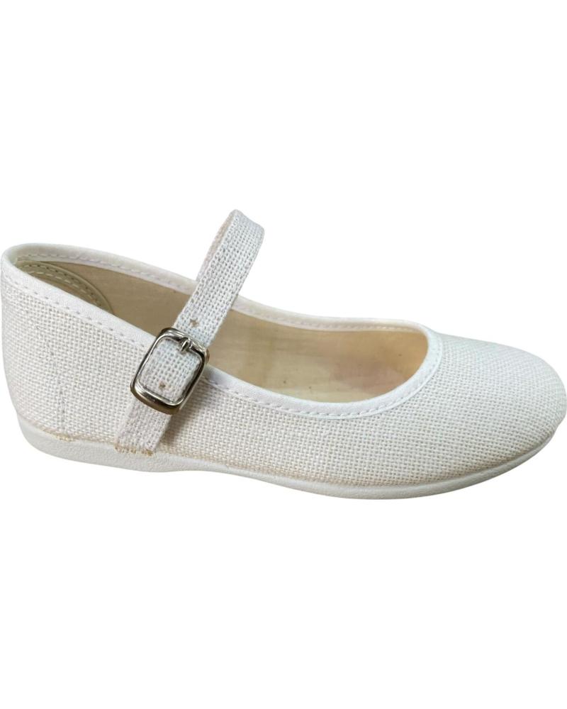 ANDREA RUIZ SAPATILHA DE LINHO COM FIVELA 790 BRANCA BLANCO