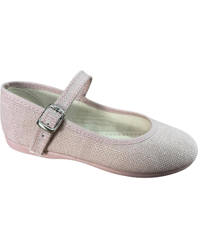 ANDREA RUIZ LINEN MARY JANE WITH BUCKLE 790 POWDER PINK ROSA