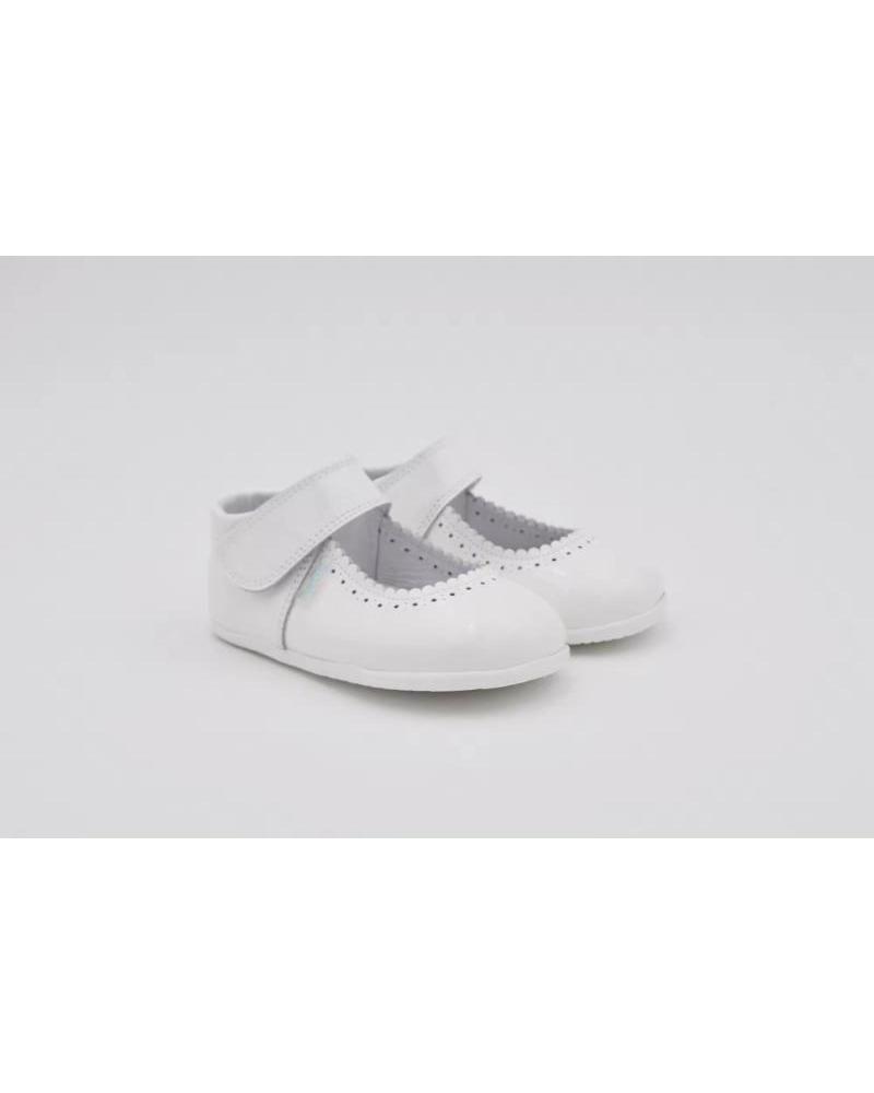 ANGELITOS PEPITO VERNICE RISPETTOSA IN PELLE MODELLO 541 BIANCO BLANCO