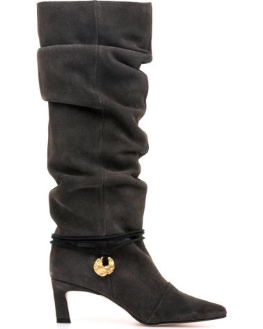 BOTTE MTNG 55921 GRISE À TIGE HAUTE AVEC DÉTAIL MÉTALLIQUE GRIS