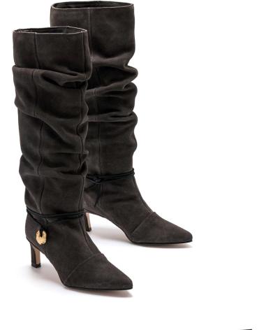 MTNG 55921 GREY HIGH-SHAFT BOOT WITH METALLIC DETAIL GRIS