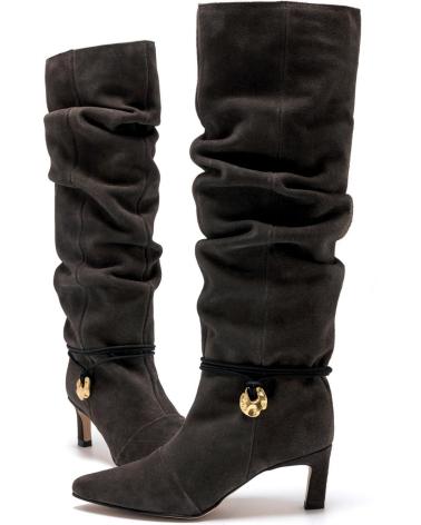 MTNG 55921 GREY HIGH-SHAFT BOOT WITH METALLIC DETAIL GRIS