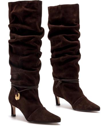 MTNG 55921 BROWN HIGH-SHAFT BOOT WITH METALLIC DETAIL MARRóN