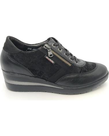 MEPHISTO MOBILS PATRIZIA SOFTY NEGRO - ZAPATILLA DEPORTIVA DE CUÑA NEGRO