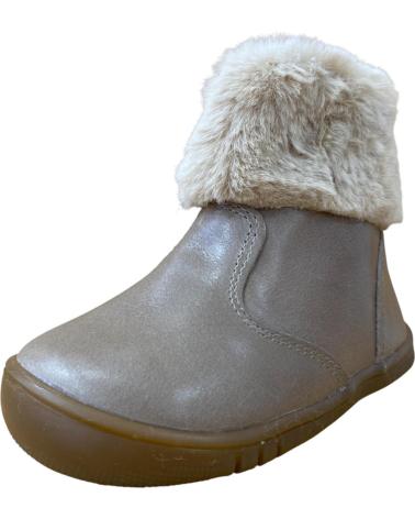 STIVALETTO FLESSIBILE PIRUFIN MADISON BEIGE CON PELLICCIA BEIGE