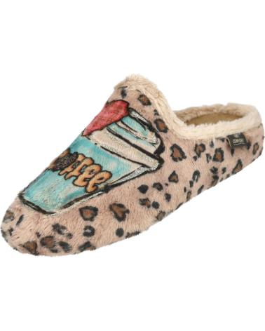 PANTOFOLE DA CASA CALZAMUR 50314 BEIGE CON DESIGN CAFFÈ BEIGE