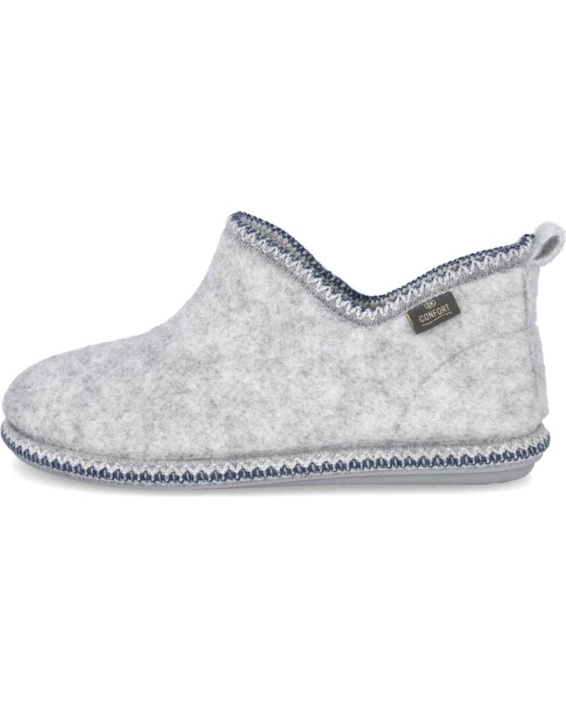 PANTUFAS FECHADAS DE CASA CALZAMUR 50371 CINZENTO GRIS
