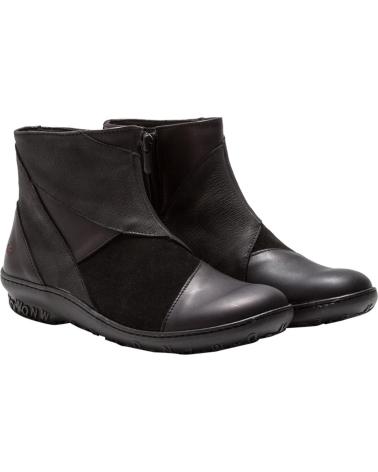 ART COMPANY ANTIBES 1434 - SCHWARZER LEDERSTIEFELETTE MIT REISSVERSCHLUSS NEGRO