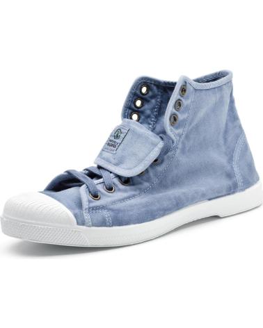 NATURAL WORLD SPORT 107-461E BLUE HIGH-TOP SNEAKERS AZUL