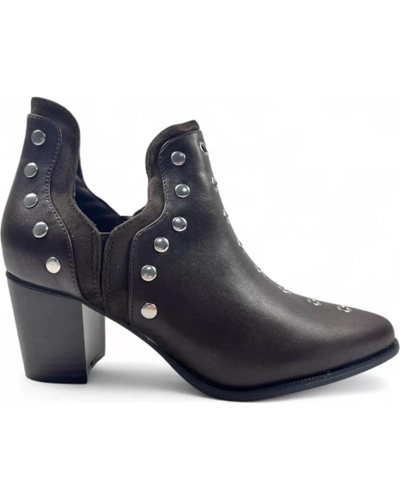 STIVALETTO COWBOY TIMBOS 132224 MARRONE CON BORCHIE METALLICHE MARRóN