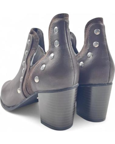 STIVALETTO COWBOY TIMBOS 132224 MARRONE CON BORCHIE METALLICHE MARRóN