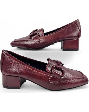 MOCASSINO CON TACCO TIMBOS 132205 COLORE VINO ROJO