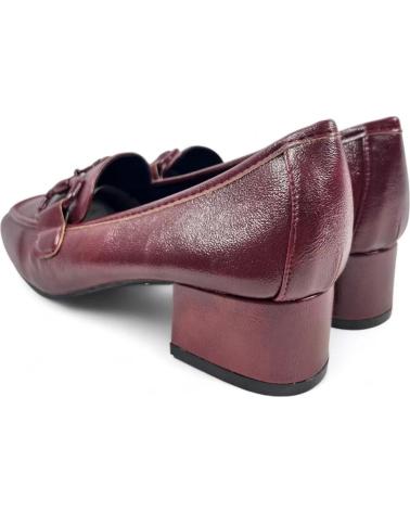 MOCASSINO CON TACCO TIMBOS 132205 COLORE VINO ROJO