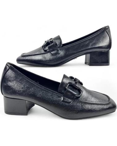 MOCASSINO CON TACCO TIMBOS 132204 COLORE NERO NEGRO