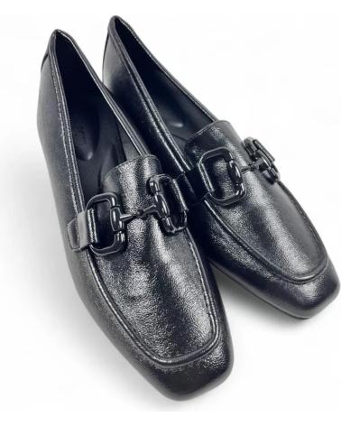 MOCASSINO CON TACCO TIMBOS 132204 COLORE NERO NEGRO