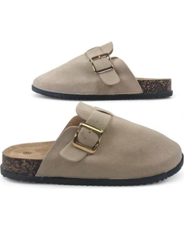 TIMBOS ZUECO COMODO PLANO MUJER 132160 BEIGE