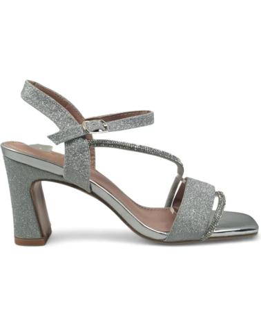 TIMBOS SANDALIA TACON FIESTA DE MUJER COLOR PLATA 132134 PLATEADO