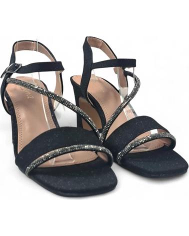 TIMBOS SANDALIA TACON FIESTA DE MUJER COLOR 132133 NEGRO