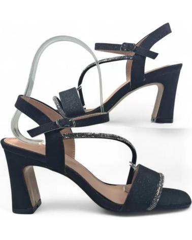 TIMBOS SANDALIA TACON FIESTA DE MUJER COLOR 132133 NEGRO