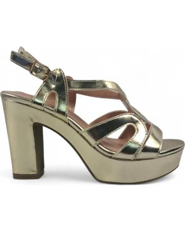 TIMBOS SANDALIA TACON PLATAFORMA FIESTA MUJER COLOR ORO 132131 AMARILLO