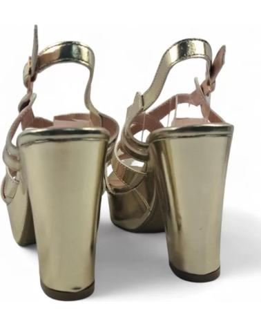 TIMBOS SANDALIA TACON PLATAFORMA FIESTA MUJER COLOR ORO 132131 AMARILLO