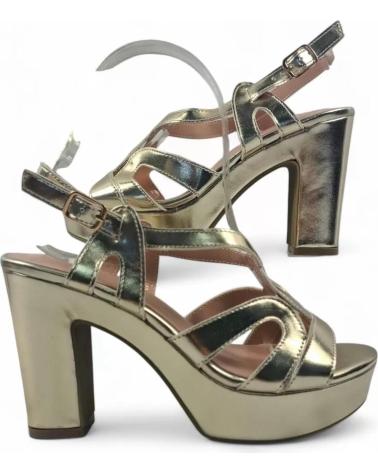 TIMBOS SANDALIA TACON PLATAFORMA FIESTA MUJER COLOR ORO 132131 AMARILLO