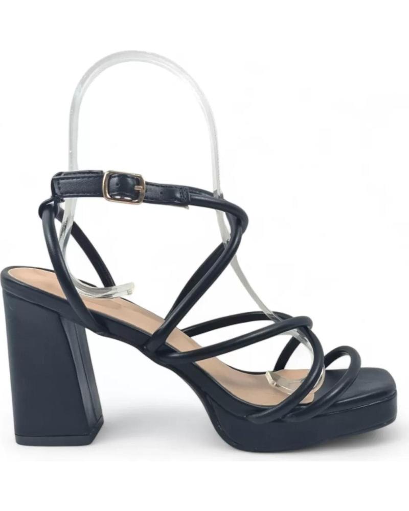 TIMBOS SANDALIA TACON PLATAFORMA VESTIR 132128 NEGRO